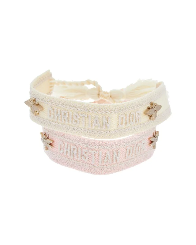 Dior Logo Signature Raffia Bracelet