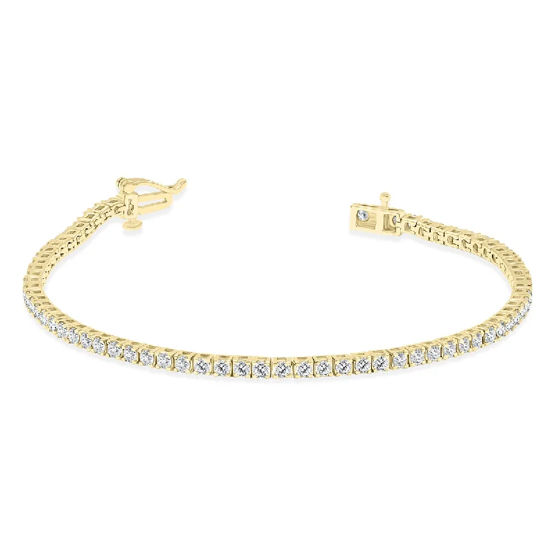 3 Carat Tw Diamond Tennis Bracelet In 14K Yellow Gold