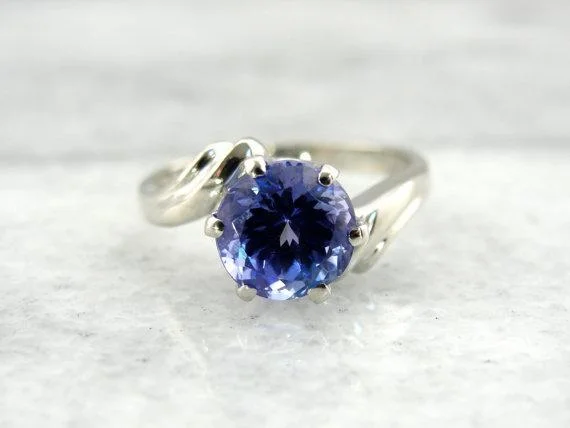 Tanzanite Ring in White Gold for Engagement or Every Day