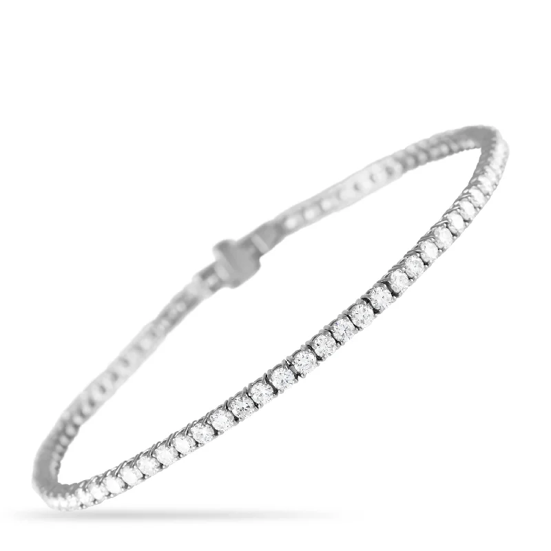 LB Exclusive 14K White Gold 3.00ct Lab-Grown Diamond Tennis Bracelet MF04-121824