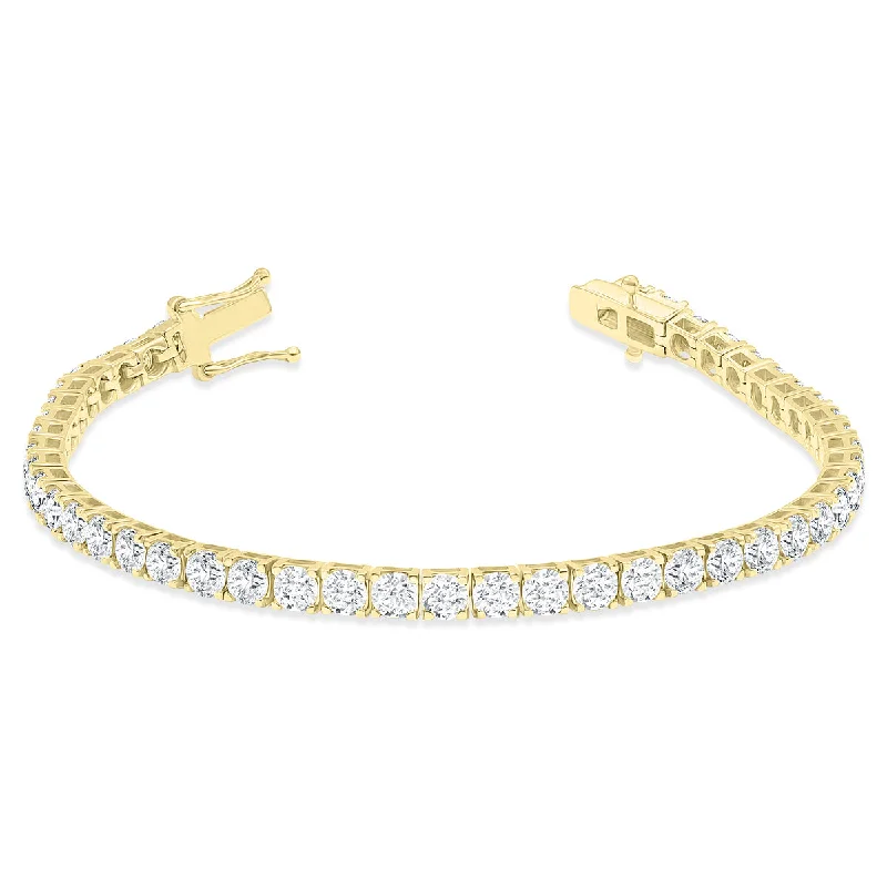 10 Carat Tw Diamond Tennis Bracelet In 14K Yellow Gold