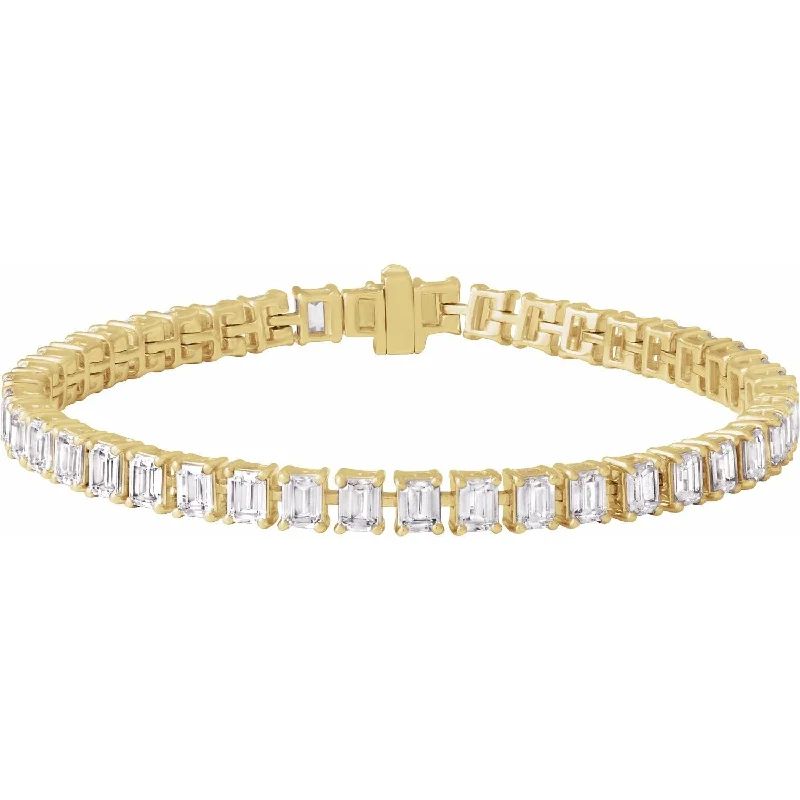 14k Gold 10 1/2 CTW Lab-Grown Diamond Line Bracelet 7"