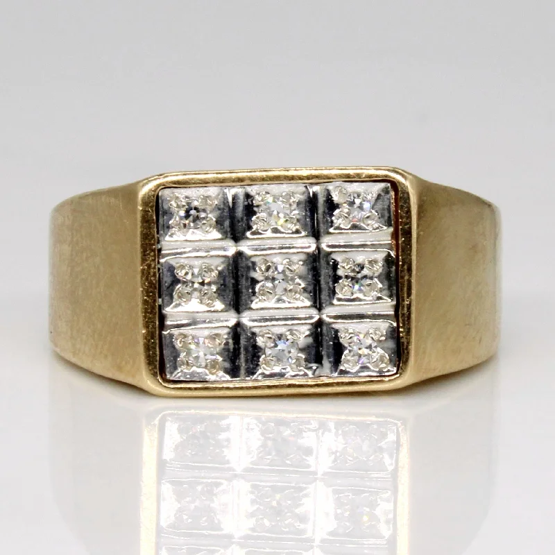 Diamond Grid Ring | 0.09ctw | SZ 6.75 |