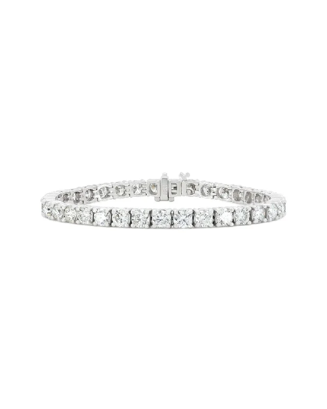 10.00 Ctw Round 14 K White Gold Tennis Bracelet