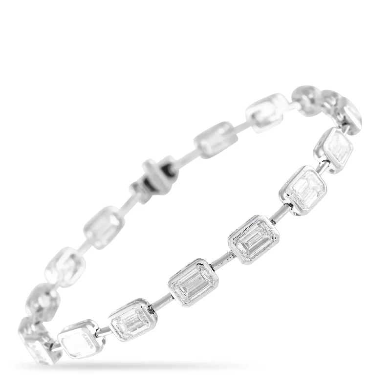 LB Exclusive 18K White Gold 8.30ct Diamond Bracelet  ALB-18257