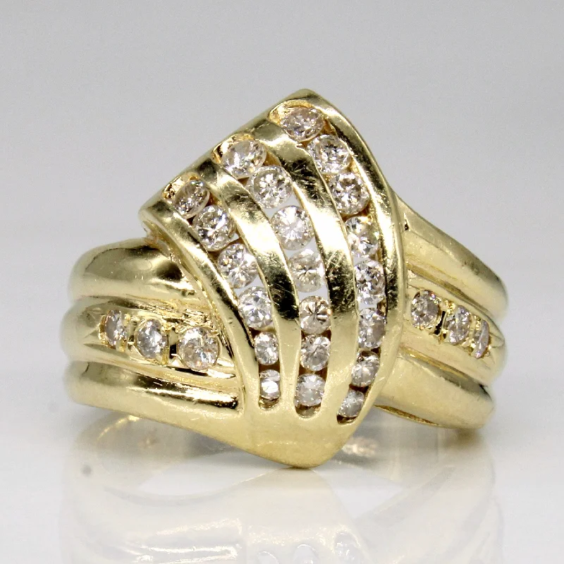 Diamond Waterfall 14k Ring | 0.40ctw | SZ 6.25 |