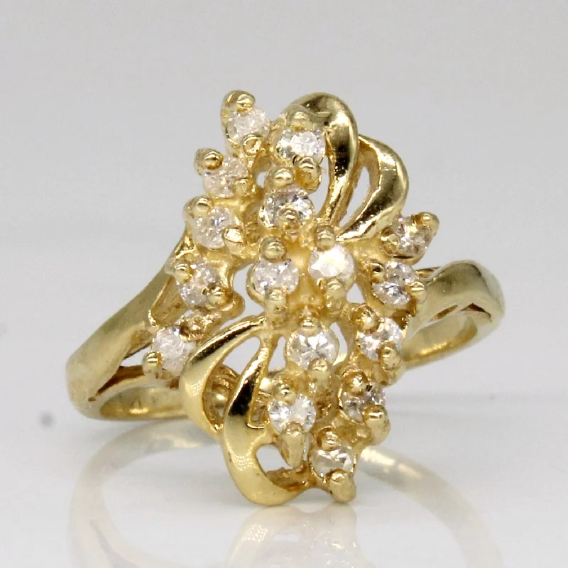 Ornate Diamond Ring | 0.18ctw | SZ 2.25 |