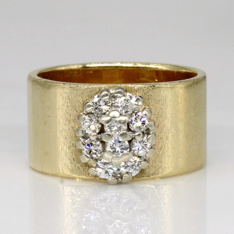 Diamond Cluster 14k Ring | 0.35ctw | SZ 6.75 |