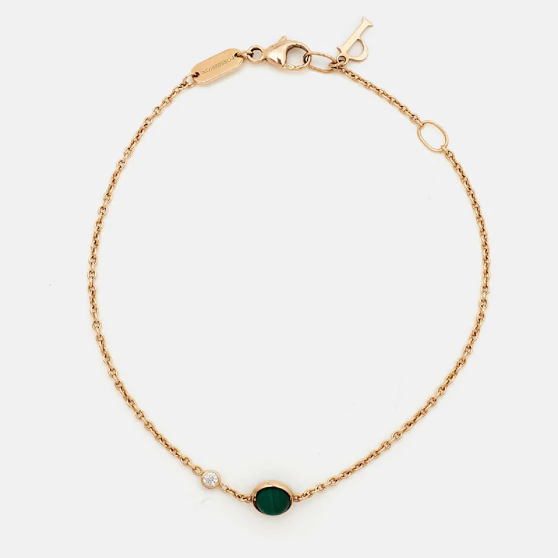 Piaget Possession Malachite Diamond 18K Rose Gold Bracelet