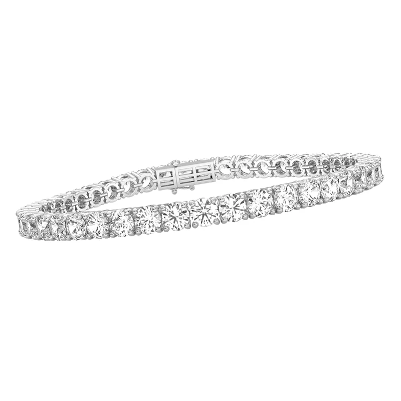 14k Gold Lab Grown Diamond Tennis Bracelet (5 Ct, Color-D, Clarity- VS) 7 inch