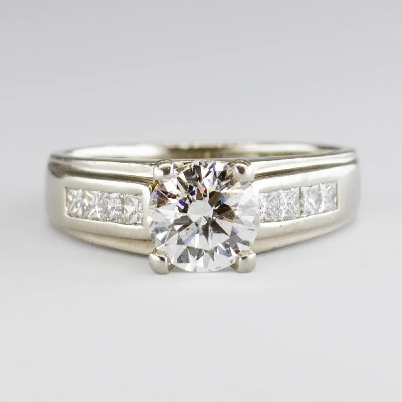 14k Diamond Engagement Ring with Accents | 1.40ctw SI1/2 H/I | SZ 5.5