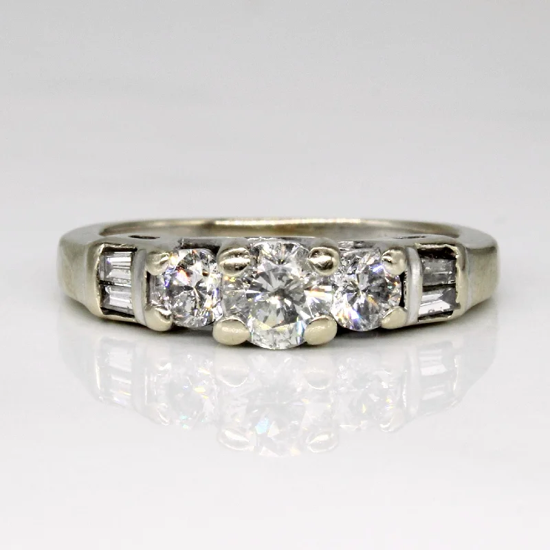 Diamond Three Stone 14k Ring | 0.4ct, 0.3ctw, 0.08ctw | SZ 5.75 |