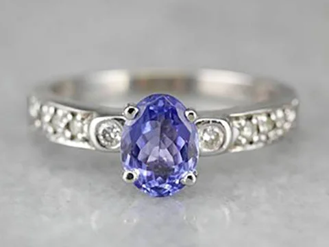 Modern Tanzanite Ladies Ring