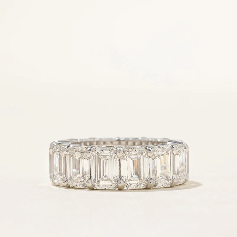 14ctw+ GIA Emerald Cut Diamonds Eternity 'Brinkhaus' Band | 14.46ctw IF/VS1 F/G Ex/VG | SZ 6.25