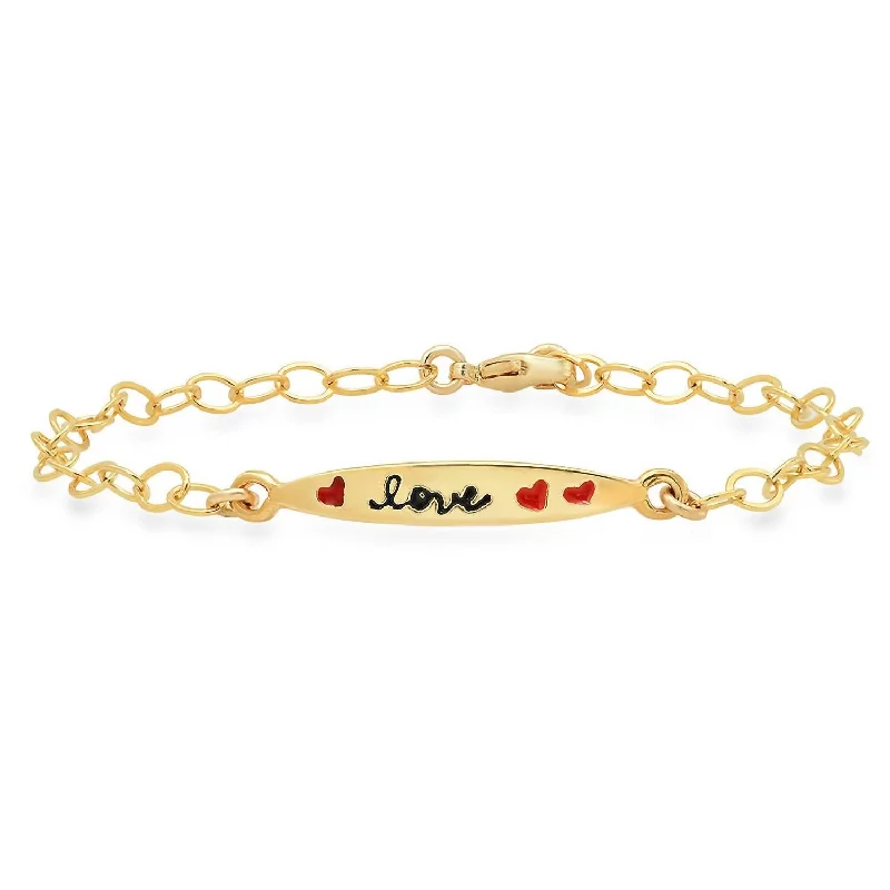 Vermeil Colorful Words Enamel Bracelet - Love In Plated Sterling