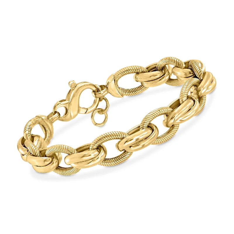 Ross-Simons Italian 18kt Gold Over Sterling Multi-Link Bracelet