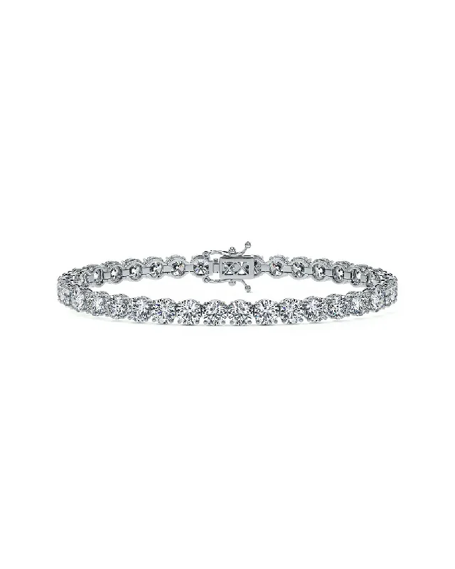 10.0 Ct Diamond Tennis Bracelet In 14K Gold