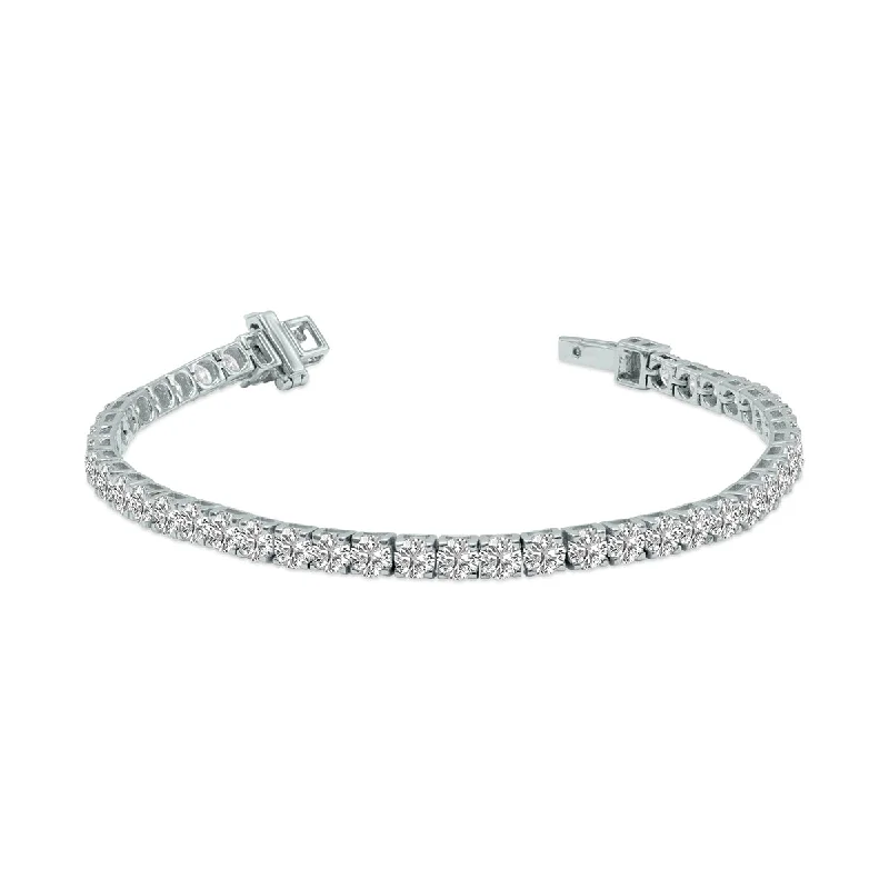 10 Carat Tw Lab Grown Diamond Tennis Bracelet In 14K White Gold