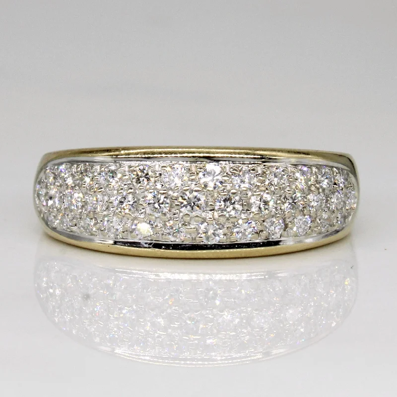 Pave Set Diamond 10k Ring | 0.37ctw | SZ 7.5 |