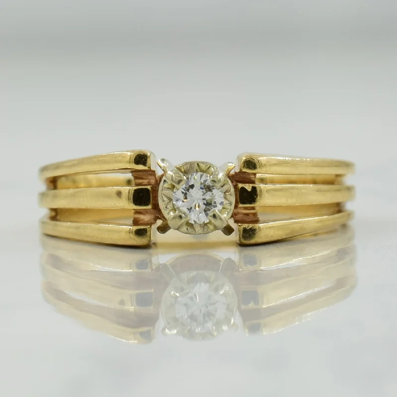 Diamond Cathedral Ring | 0.07ct | SZ 5.75 |