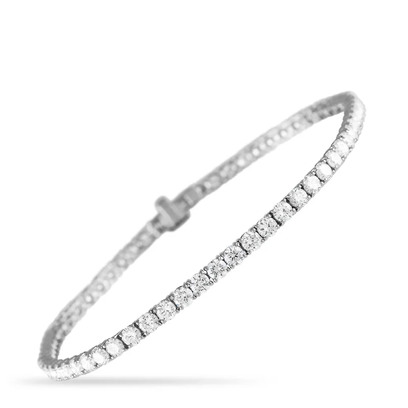 LB Exclusive 14K White Gold 4.00 ct Lab-Grown Diamond Tennis Bracelet MF03-121824