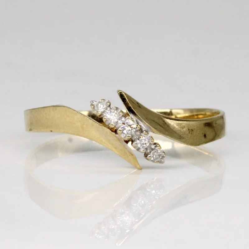 Diamond Bypass Ring | 0.04ctw | SZ 9.75 |