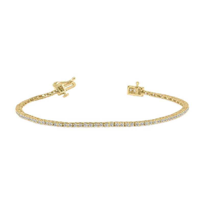 1 Carat Tw Lab Grown Diamond Tennis Bracelet In 14K Yellow Gold