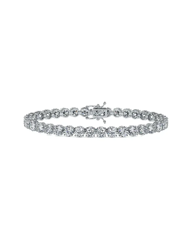 15.00 Ctw Round 14 K White Gold Tennis Bracelet