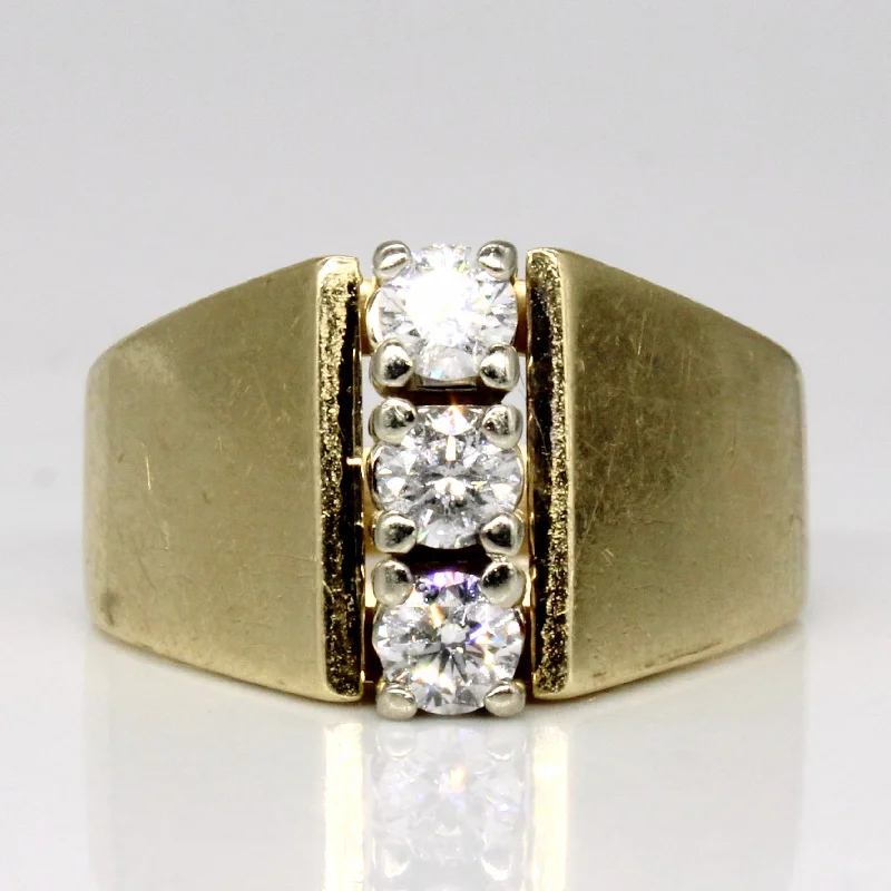 Diamond Colum Ring | 0.48ctw | SZ 7 |