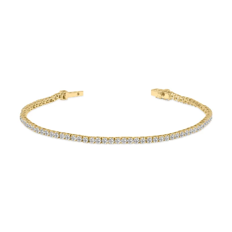 3 Carat Tw Lab Grown Diamond Tennis Bracelet In 14K Yellow Gold