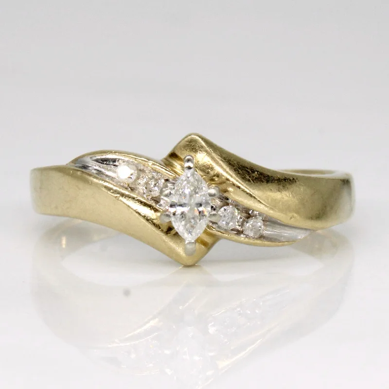 Diamond Waterfall Engagement Ring | 0.13ctw | SZ 8.5 |