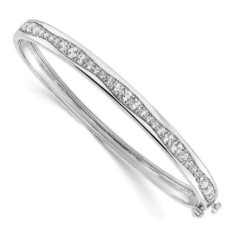 14K Gold 1.8 Ct Lab Grown Diamond Bangle Bracelet