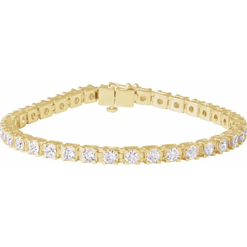 14k Gold 7 CTW Lab-Grown Diamond Link Bracelet 7.25"