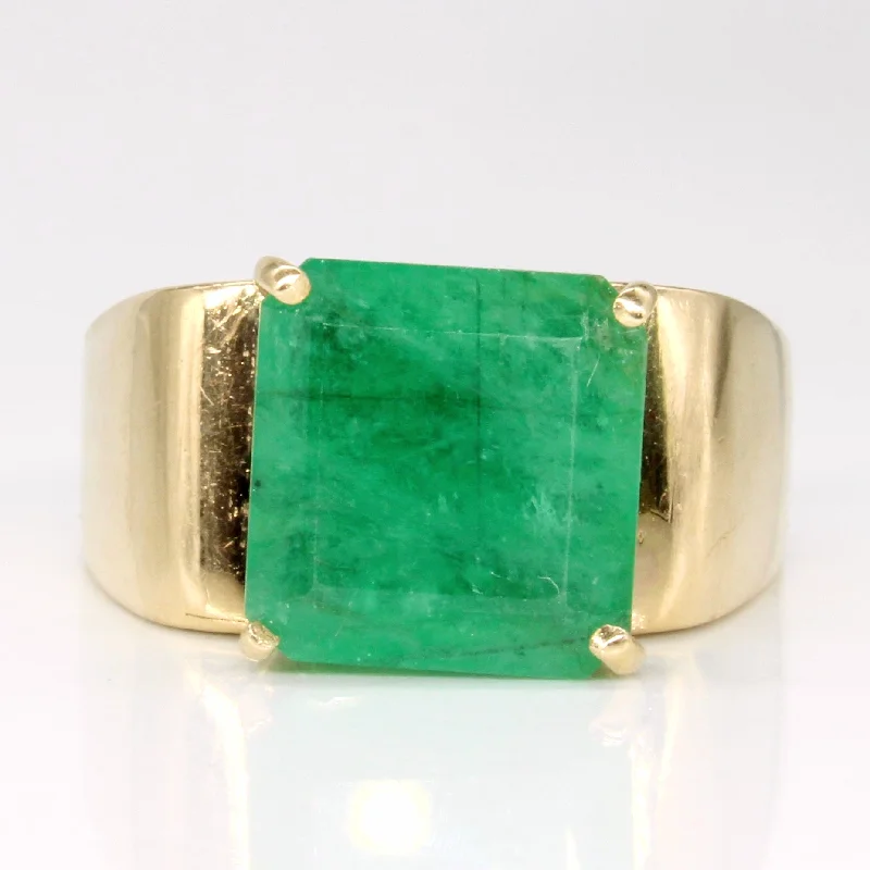 Emerald Solitaire 14k Ring | SZ 5 |