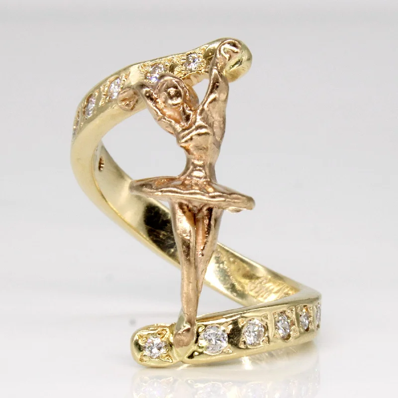 Diamond Ballerina Ring | 0.24ctw | SZ 7 |