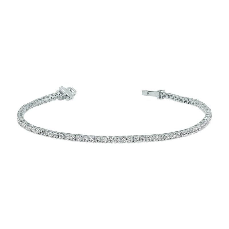 2 Carat Tw Lab Grown Diamond Tennis Bracelet In 14K White Gold