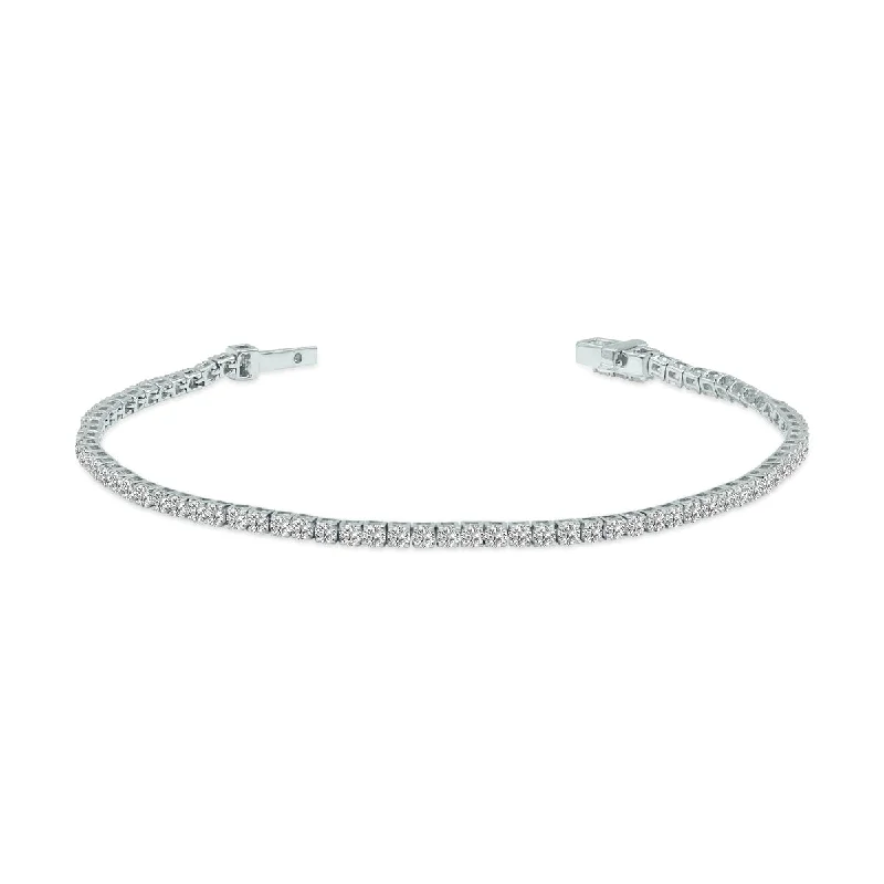 3 Carat Tw Lab Grown Diamond Tennis Bracelet In 14K White Gold