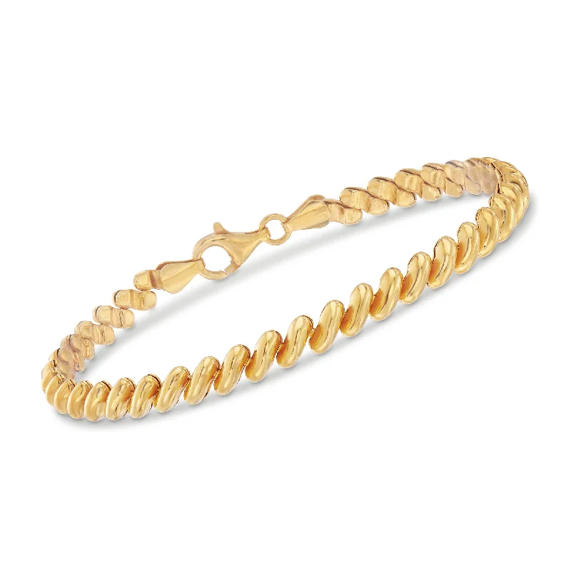 Ross-Simons Italian 18kt Yellow Gold Over Sterling Silver San Marco Bracelet