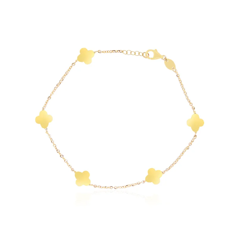 Mini Gold Clover Bracelet