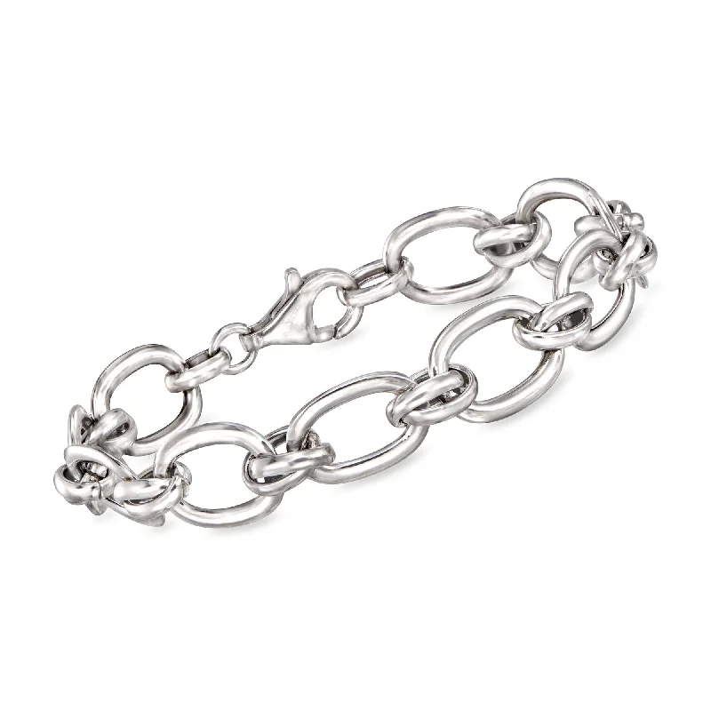 Ross-Simons Italian Sterling Silver Oval-Link Bracelet