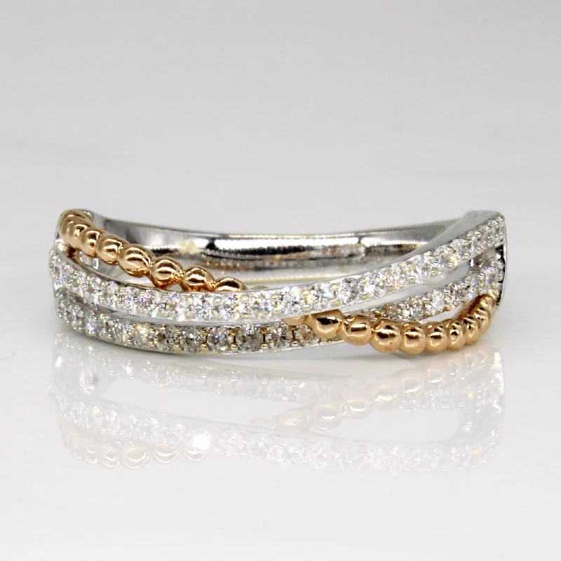 Bypass Diamond 18k Ring | 0.25ctw | SZ 6.25 |